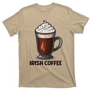 Delightful Irish Coffee Illustration Featuring Whipped Cream T-Shirt