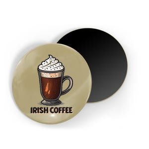 Delightful Irish Coffee Illustration Featuring Whipped Cream Magnet