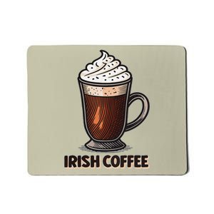 Delightful Irish Coffee Illustration Featuring Whipped Cream Mousepad