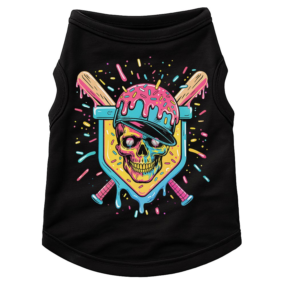 Drip Ice Cream Skull Doggie Tank