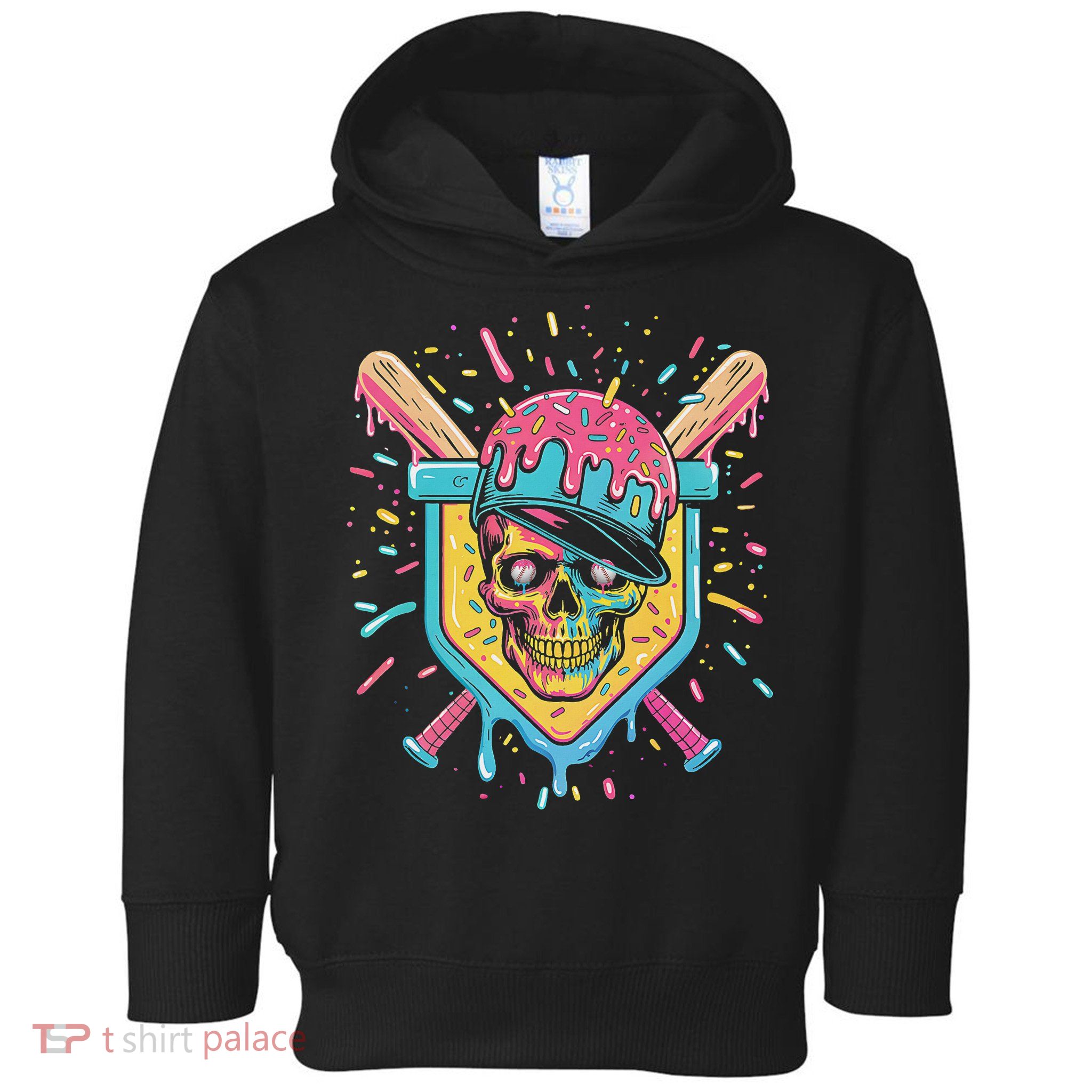 Drip Ice Cream Skull Toddler Hoodie