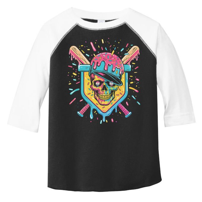 Drip Ice Cream Skull Toddler Fine Jersey T-Shirt