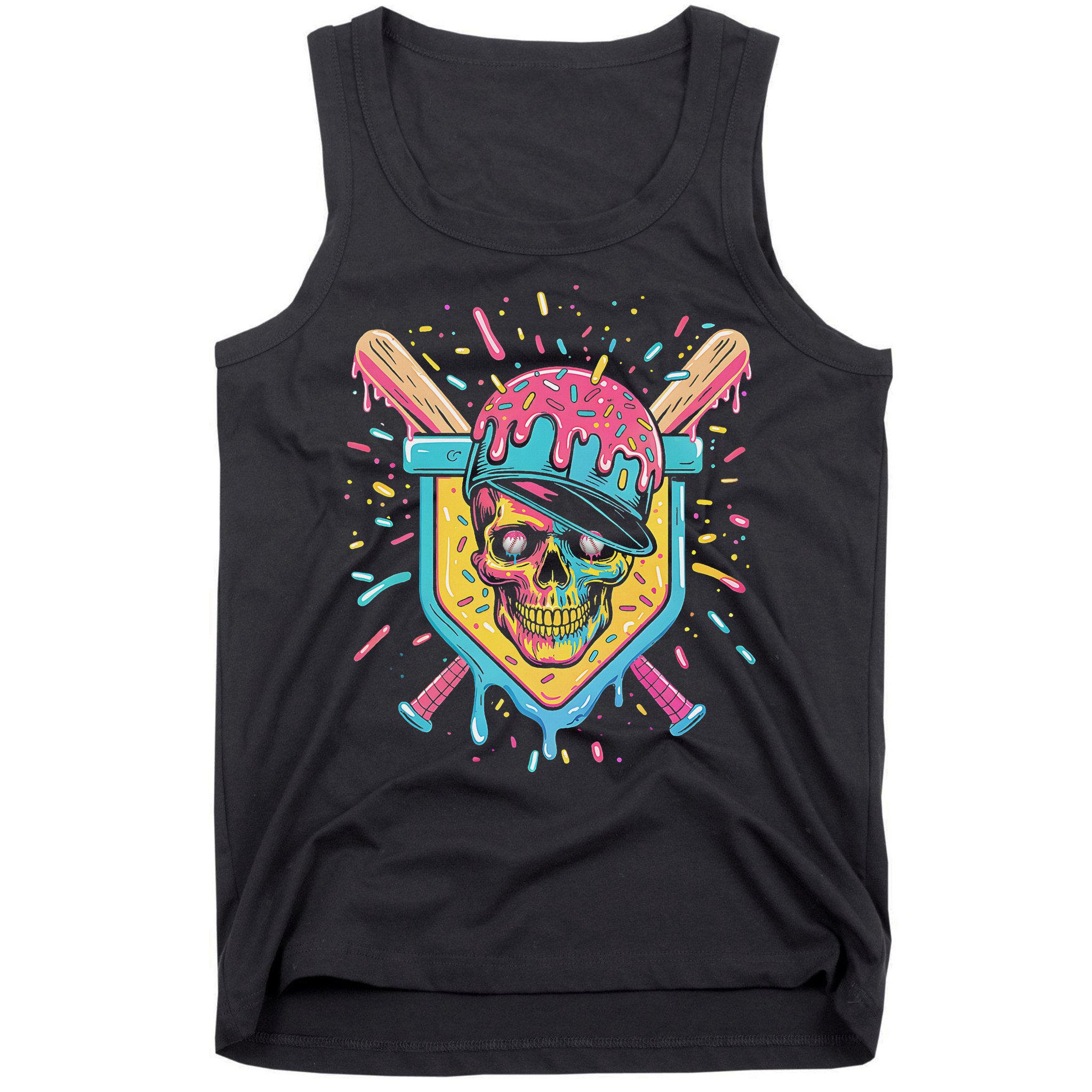 Drip Ice Cream Skull Tank Top