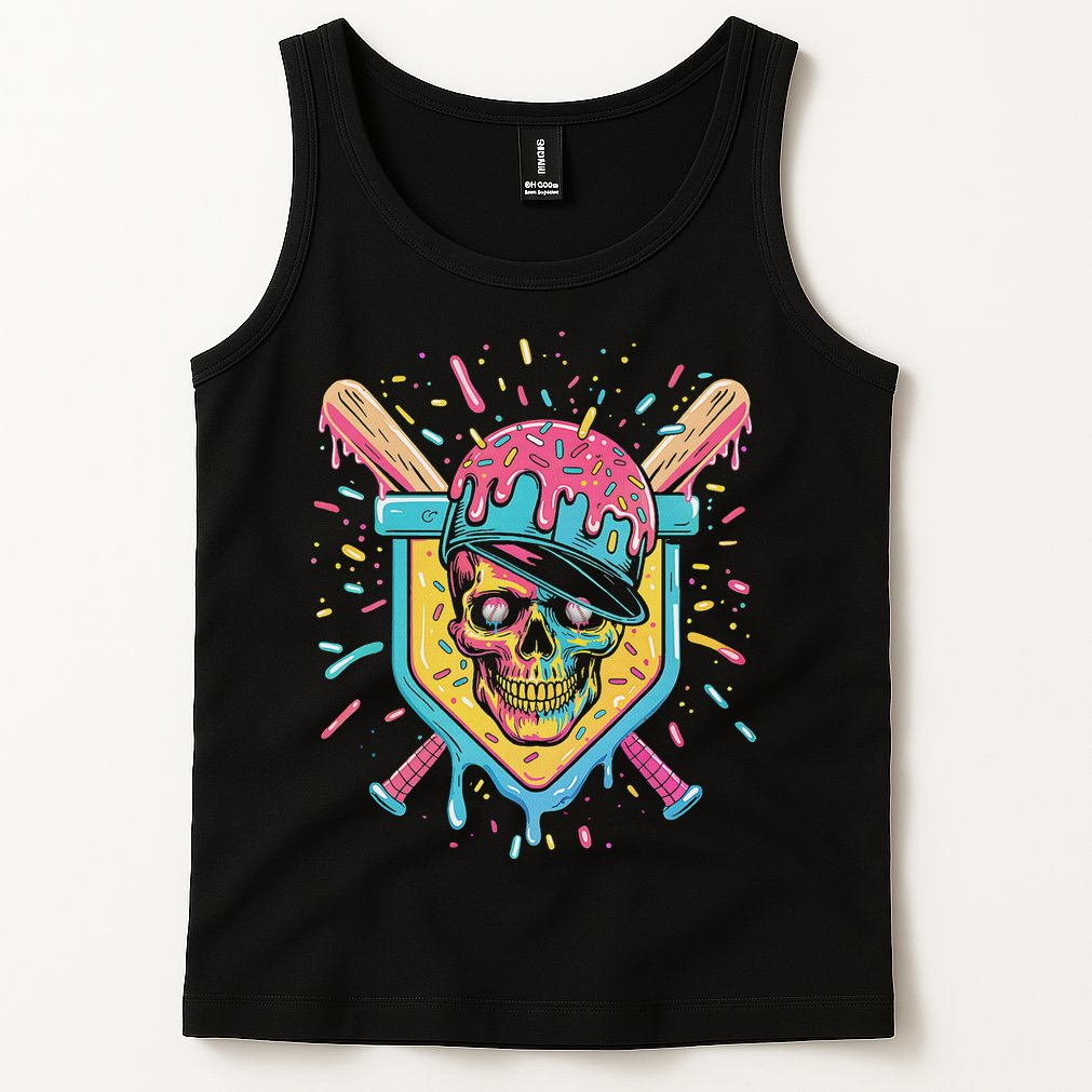 Drip Ice Cream Skull Tank Top