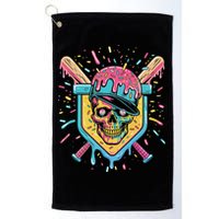 Drip Ice Cream Skull Golf Towel