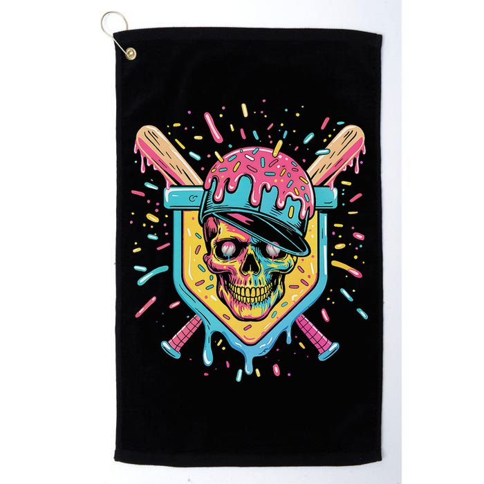 Drip Ice Cream Skull Golf Towel