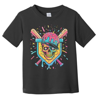 Drip Ice Cream Skull Toddler T-Shirt
