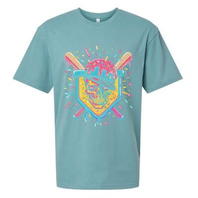 Drip Ice Cream Skull Sueded Cloud Jersey T-Shirt