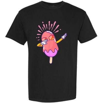 Dabbing Ice Cream Cute Ice Cream Dabbing Popsicle Garment-Dyed Heavyweight T-Shirt