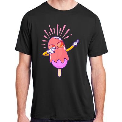 Dabbing Ice Cream Cute Ice Cream Dabbing Popsicle Adult ChromaSoft Performance T-Shirt