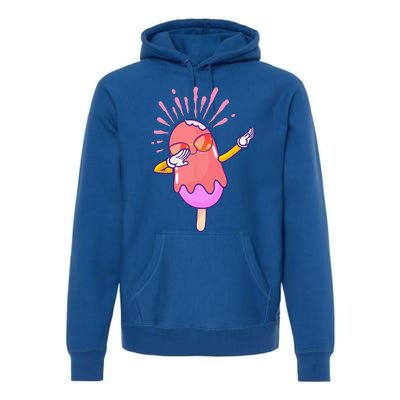 Dabbing Ice Cream Cute Ice Cream Dabbing Popsicle Premium Hoodie