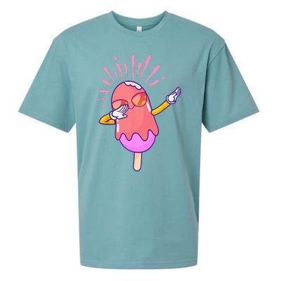 Dabbing Ice Cream Cute Ice Cream Dabbing Popsicle Sueded Cloud Jersey T-Shirt