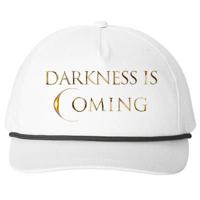 Darkness Is Coming 040824 Funny Total Solar Eclipse Snapback Five-Panel Rope Hat