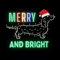 Dachshund In Christmas Lights Santa Hat Merry And Bright Impact Tech Backpack