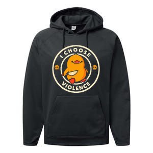 Duck I Choose Violence Performance Fleece Hoodie