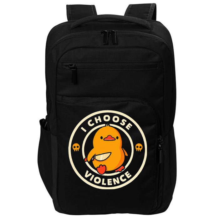 Duck I Choose Violence Impact Tech Backpack