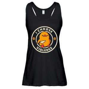 Duck I Choose Violence Ladies Essential Flowy Tank