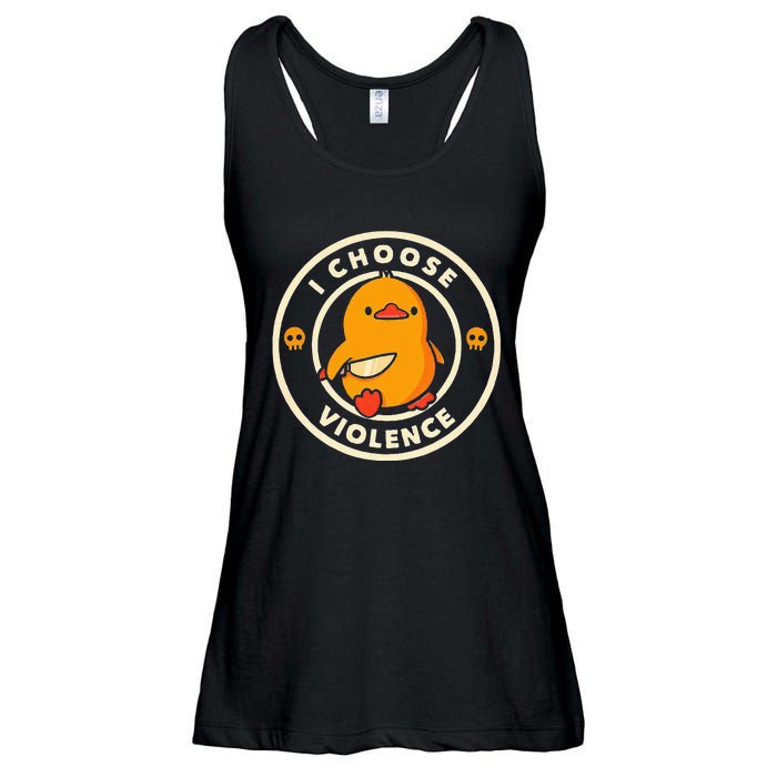 Duck I Choose Violence Ladies Essential Flowy Tank