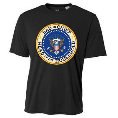 Dad In Chief Head Of Household Cooling Performance Crew T-Shirt