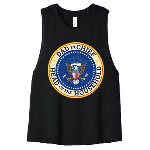 Dad In Chief Head Of Household Women's Racerback Cropped Tank