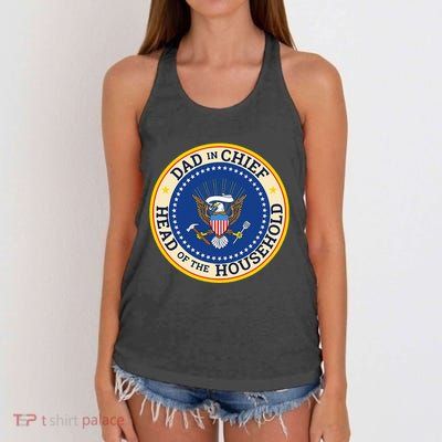 Dad In Chief Head Of Household Women's Knotted Racerback Tank