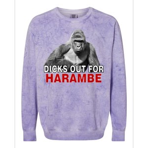 Dicks Out For Harambe Colorblast Crewneck Sweatshirt