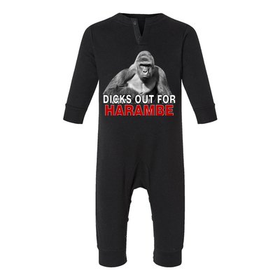 Dicks Out For Harambe Infant Fleece One Piece