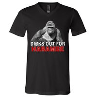 Dicks Out For Harambe V-Neck T-Shirt