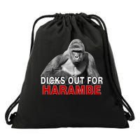 Dicks Out For Harambe Drawstring Bag