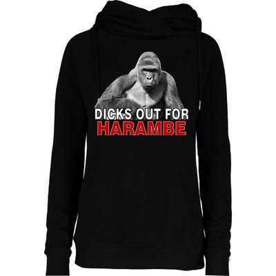 Dicks Out For Harambe Womens Funnel Neck Pullover Hood