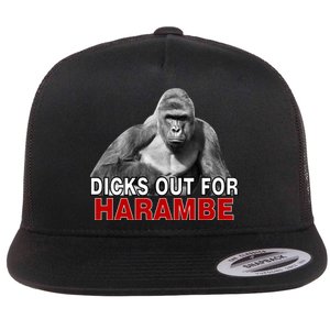 Dicks Out For Harambe Flat Bill Trucker Hat