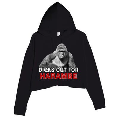 Dicks Out For Harambe Crop Fleece Hoodie