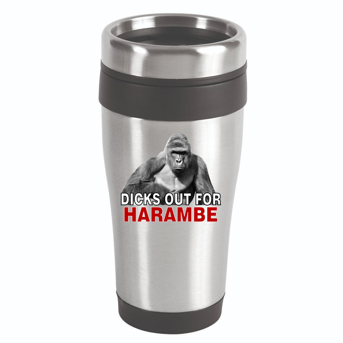 Dicks Out For Harambe 16oz Travel Tumbler