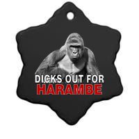 Dicks Out For Harambe Ceramic Star Ornament