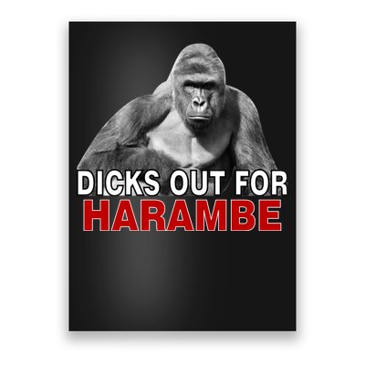 Dicks Out For Harambe Poster