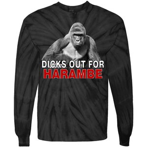 Dicks Out For Harambe Tie-Dye Long Sleeve Shirt