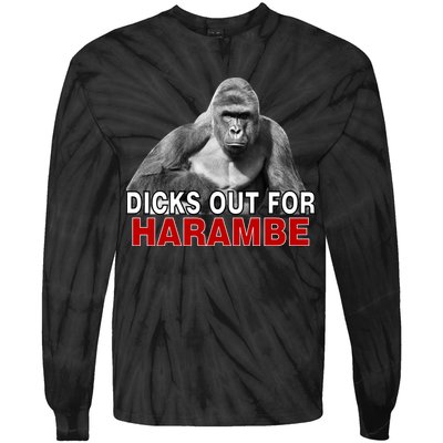 Dicks Out For Harambe Tie-Dye Long Sleeve Shirt