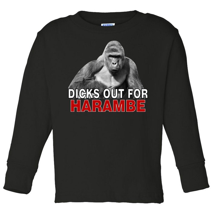 Dicks Out For Harambe Toddler Long Sleeve Shirt