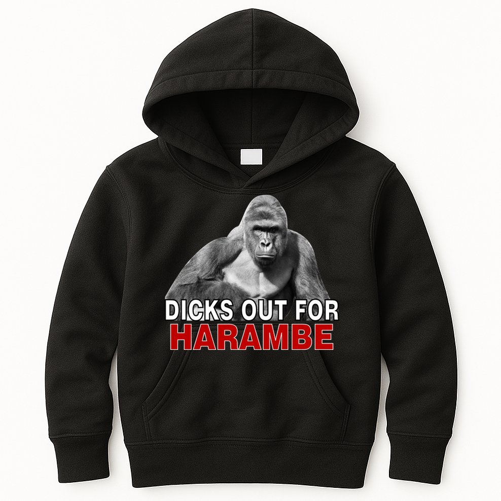 Dicks Out For Harambe Kids Hoodie