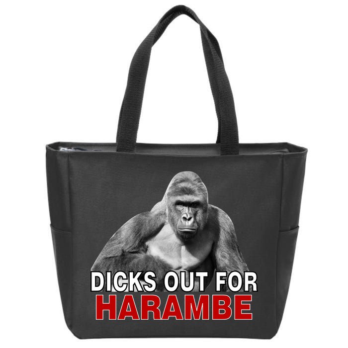 Dicks Out For Harambe Zip Tote Bag