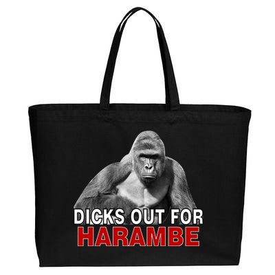 Dicks Out For Harambe Cotton Canvas Jumbo Tote