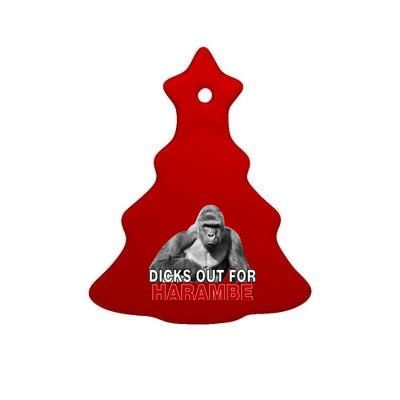 Dicks Out For Harambe Ceramic Tree Ornament