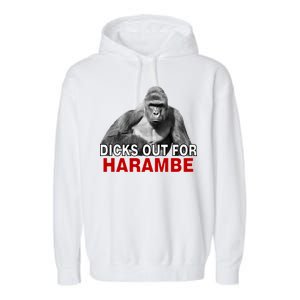 Dicks Out For Harambe Garment-Dyed Fleece Hoodie