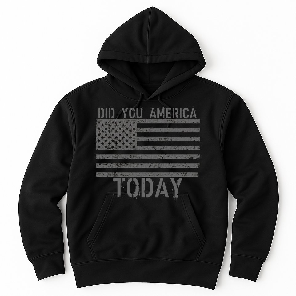 Did You America Today Distressed USA Flag Hoodie