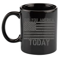 Did You America Today Distressed USA Flag 11oz C Handle Ceramic Mug