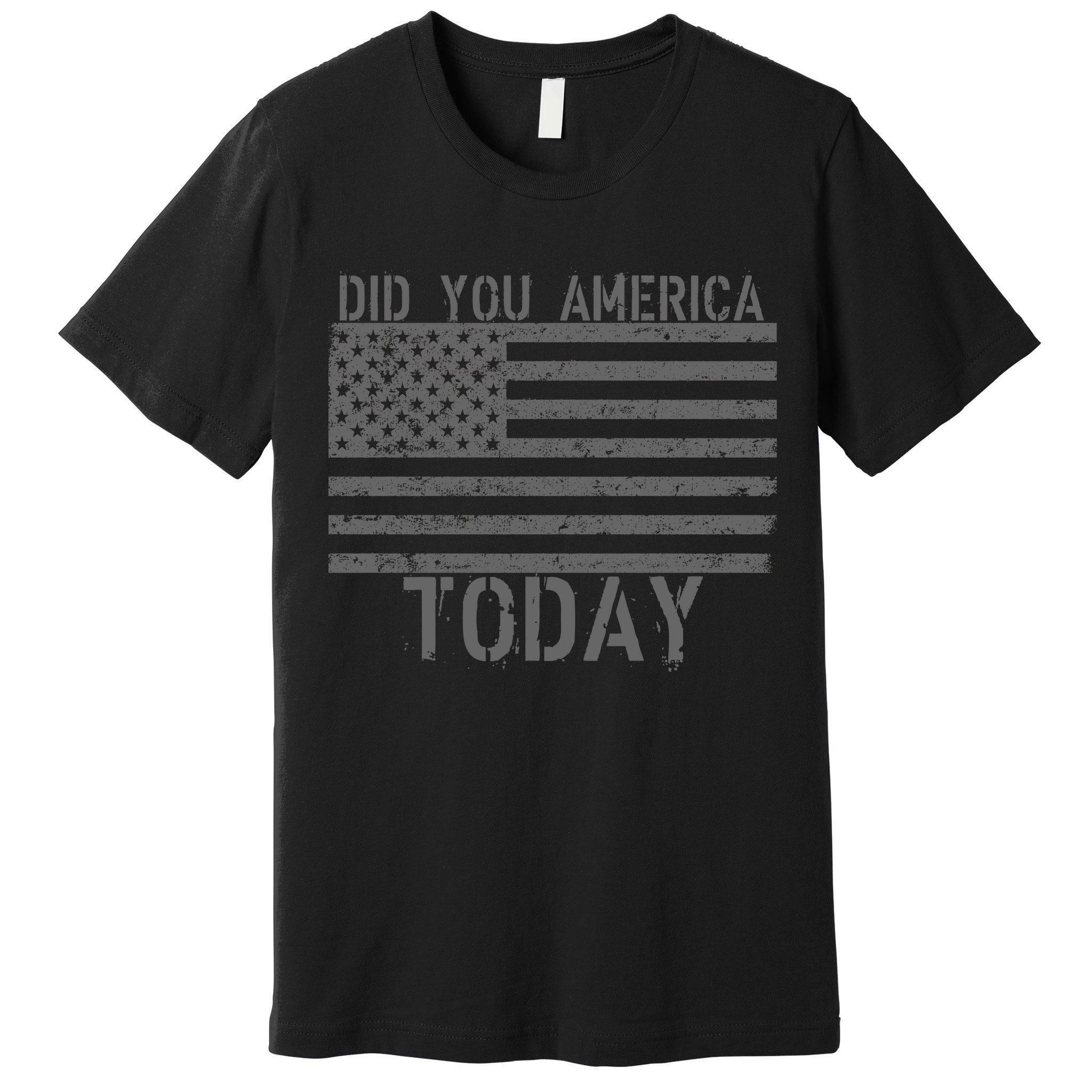 Did You America Today Distressed USA Flag Premium T-Shirt