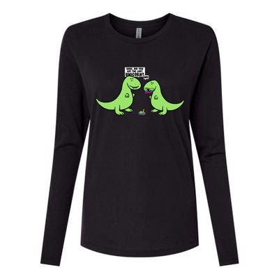 Did You Eat The Last Unicorn? Dinosaur  Womens Cotton Relaxed Long Sleeve T-Shirt