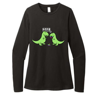 Did You Eat The Last Unicorn? Dinosaur  Womens CVC Long Sleeve Shirt