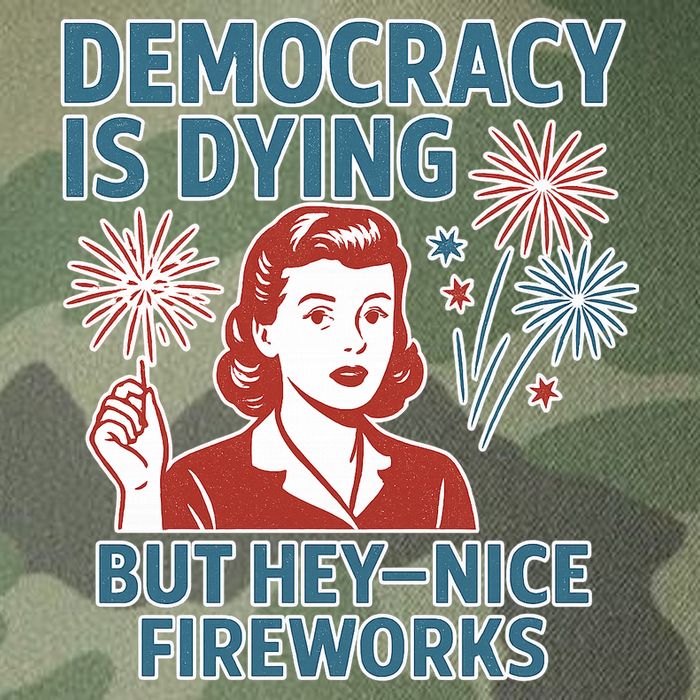 Democracy Is Dying But Hey Nice Fireworks Legacy Tie Dye Trucker Hat