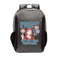 Democracy Is Dying But Hey Nice Fireworks Vector Backpack